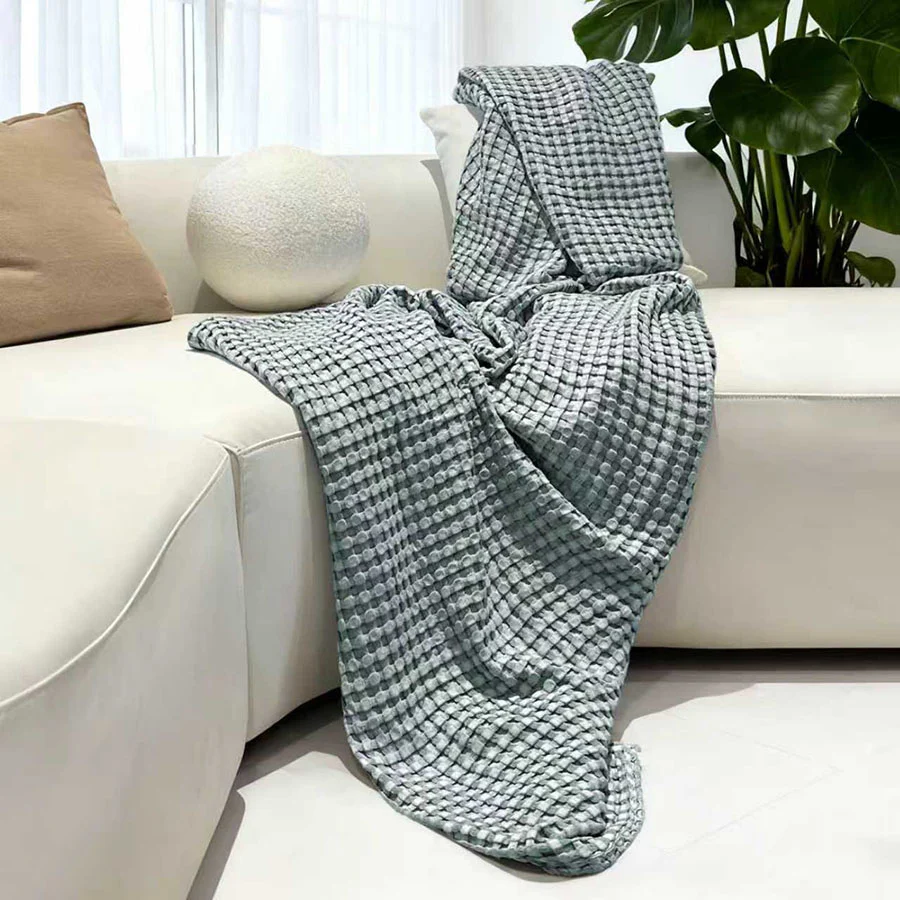 Cotton Bamboo Waffle Blanket - Image 13