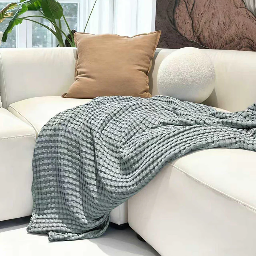 Cotton Bamboo Waffle Blanket - Image 15