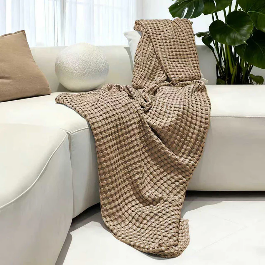 Cotton Bamboo Waffle Blanket - Image 23