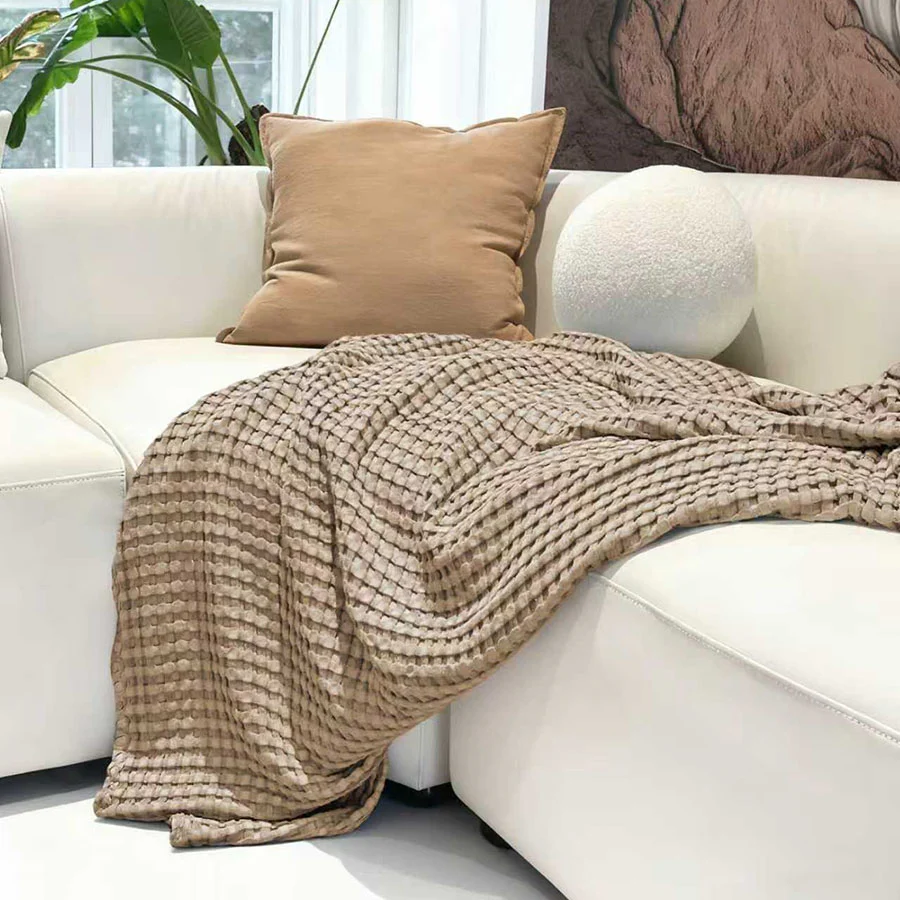 Cotton Bamboo Waffle Blanket - Image 24