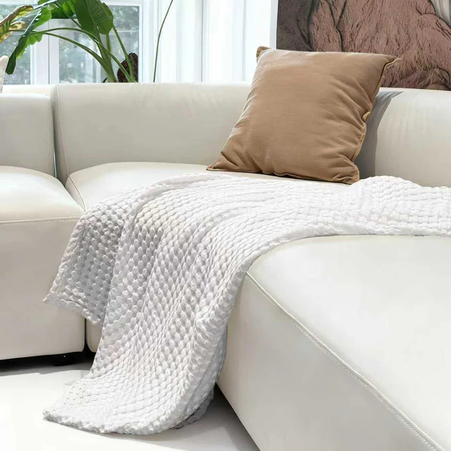 Cotton Bamboo Waffle Blanket - Image 28