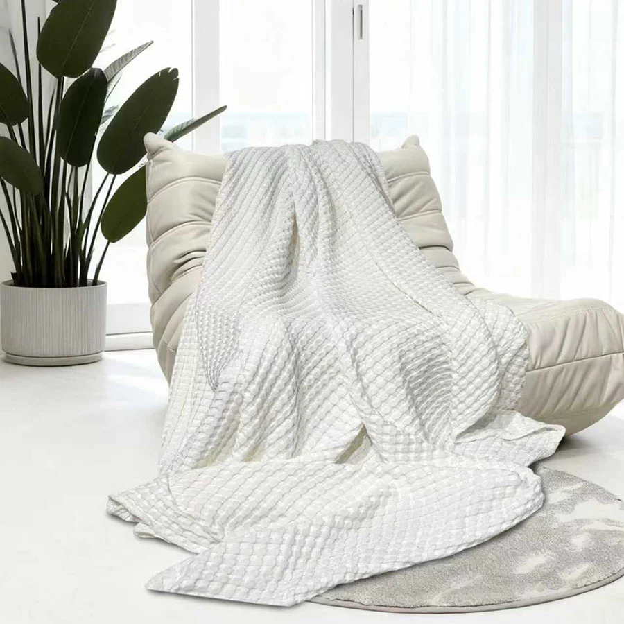 Cotton Bamboo Waffle Blanket - Image 29