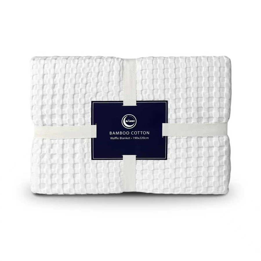 Cotton Bamboo Waffle Blanket - Image 3