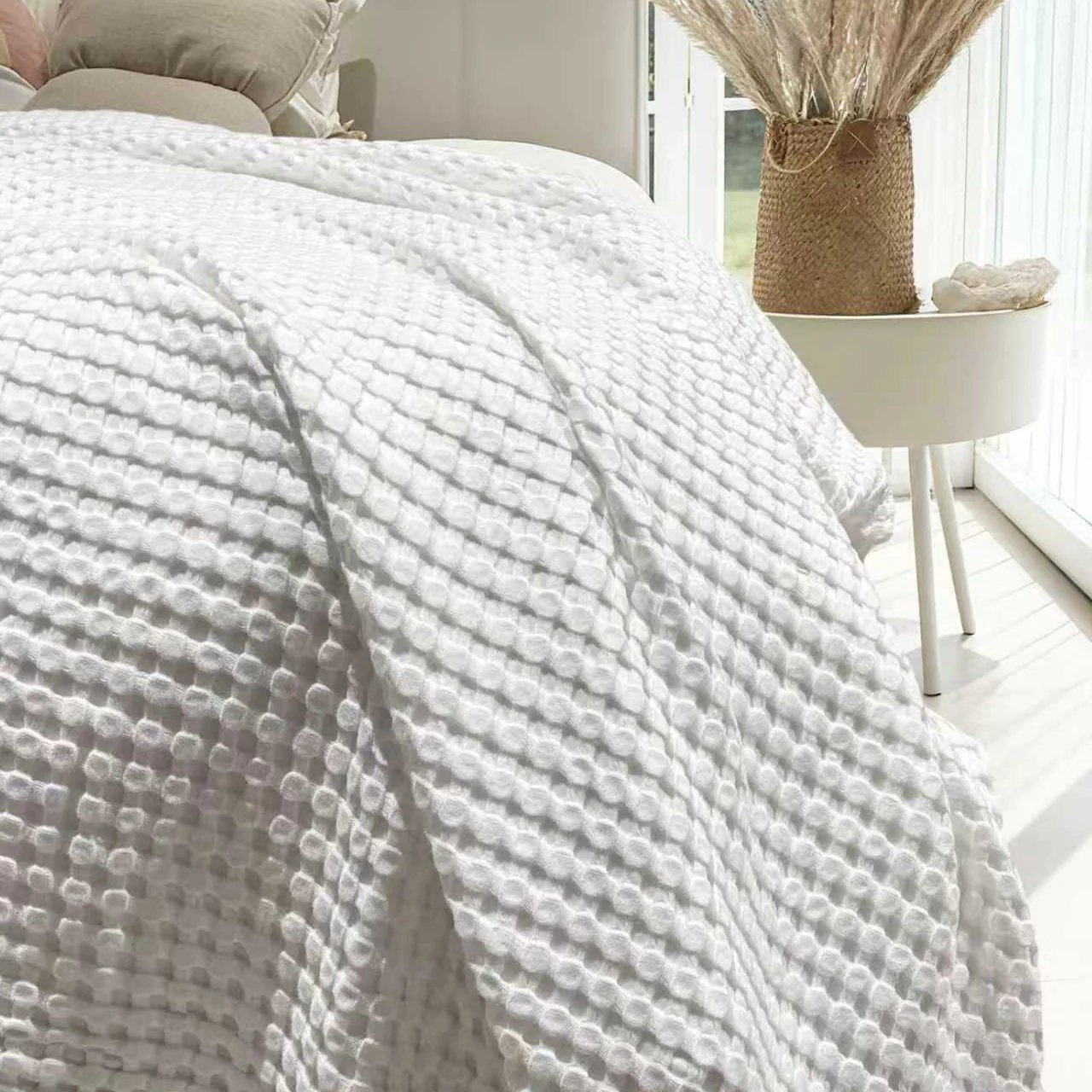 Cotton Bamboo Waffle Blanket - Image 30