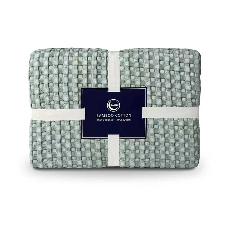 Cotton Bamboo Waffle Blanket - Image 4