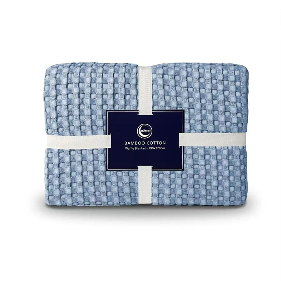 Cotton Bamboo Waffle Blanket - Image 5