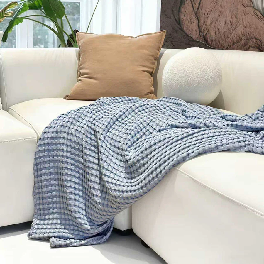 Cotton Bamboo Waffle Blanket - Image 7