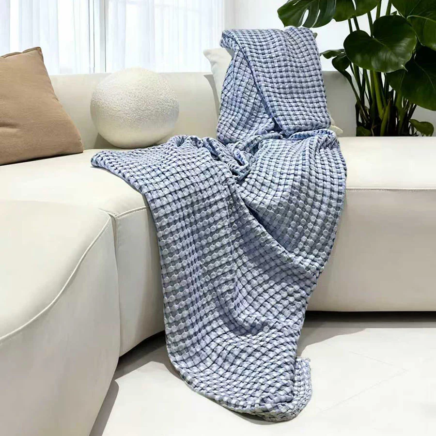 Cotton Bamboo Waffle Blanket - Image 8