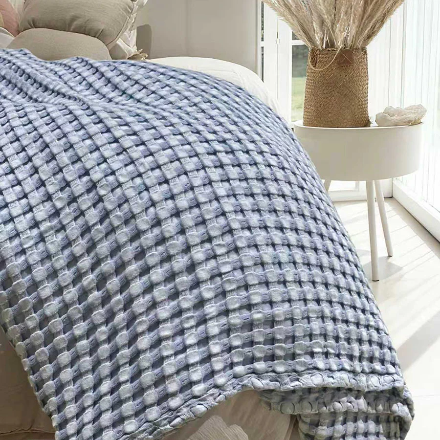 Cotton Bamboo Waffle Blanket - Image 9